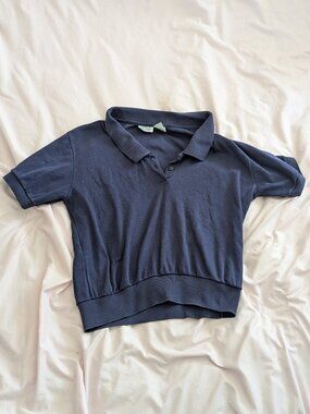 Leon Levin Blue Made in Hong Kong Polo Shirt L